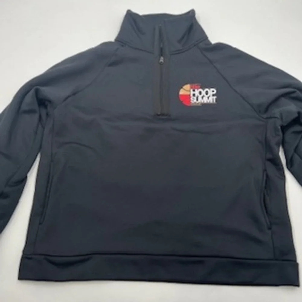 Nike Hoop Summit Portland OR Quarter Zip Pullover Black Womens Large L
